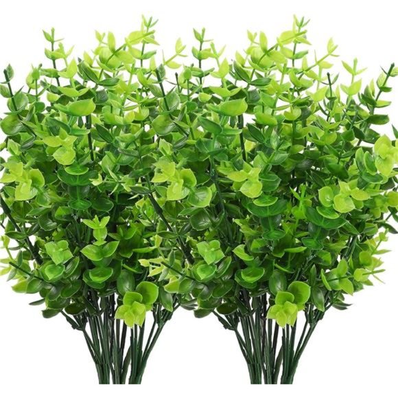 8pcs Artificial Greenery Plants Outdoor UV Resistant Fake Plastic Boxwood Shrubs - Picture 1 of 6